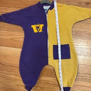 Vintage UW husky baby bunting/onsie 9-12m